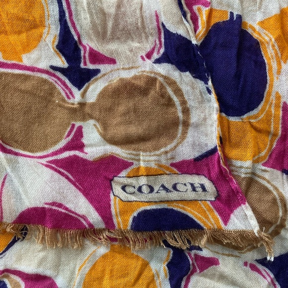 Multicolored Coach Scarf - Picture 4 of 4